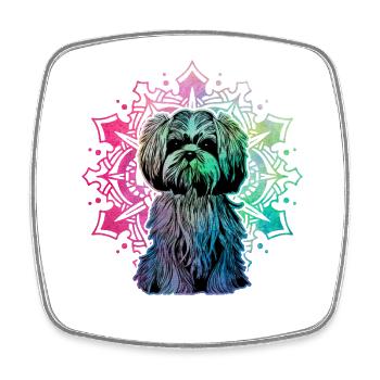 Shih Tzu - Viereckiger Kühlschrankmagnet - Weiß - Vorne