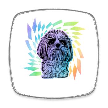 Shih Tzu - Viereckiger Kühlschrankmagnet - Weiß - Vorne