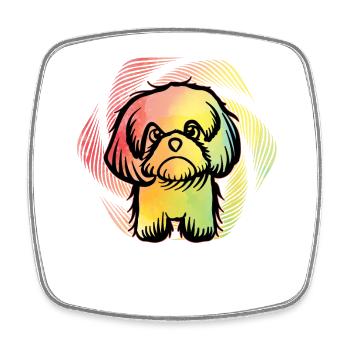 Shih Tzu - Viereckiger Kühlschrankmagnet - Weiß - Vorne