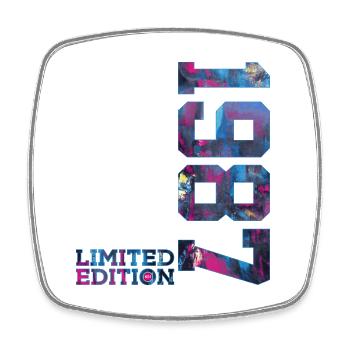 39. GEBURTSTAG 39 JAHRE LIMITED EDITION 1987 - Viereckiger Kühlschrankmagnet - Weiß - Vorne