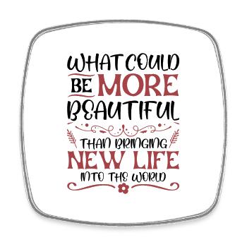become a midwife to birth to the soul - Viereckiger Kühlschrankmagnet - Weiß - Vorne