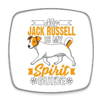 My Jack Russell is my Spirit Guide - Square fridge magnet - white - Front