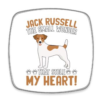Jack Russell the small wonder that stole my heart - Viereckiger Kühlschrankmagnet - Weiß - Vorne