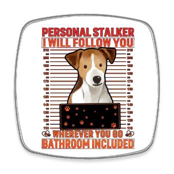 Jack Russell Terrier Lustiger Spruch - Viereckiger Kühlschrankmagnet - Weiß - Vorne