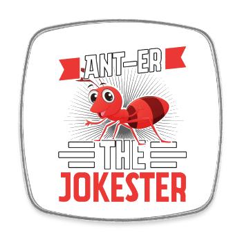Ant-er the jokester - Viereckiger Kühlschrankmagnet - Weiß - Vorne