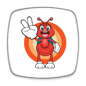 Ant Peace - Square fridge magnet - white - Front