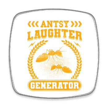 Antsy Laughter Generator - Square fridge magnet - white - Front