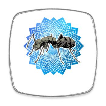 Ameise - Viereckiger Kühlschrankmagnet - Weiß - Vorne