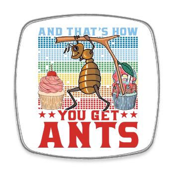 And that's how you get answers - Square fridge magnet - white - Front