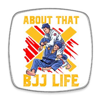 À propos de ce BJJ Life Brazilian Jiu-Jitsu - Magnet carré - blanc - Devant
