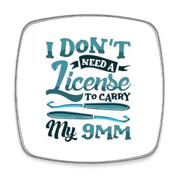 I don't give a knit - Viereckiger Kühlschrankmagnet - Weiß - Vorne