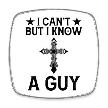 I can't but I know a Guy Jesus God - Viereckiger Kühlschrankmagnet - Weiß - Vorne