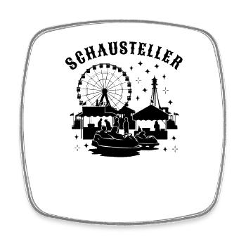 Schausteller Jahrmarkt Volksfest Rummelplatz - Viereckiger Kühlschrankmagnet - Weiß - Vorne