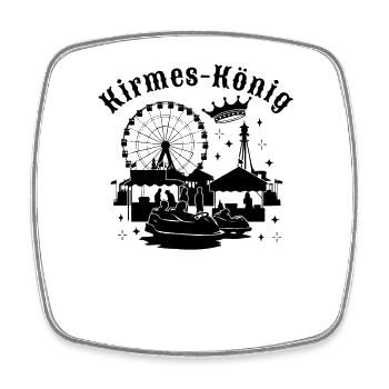 Kirmeskönig Jahrmarkt Volksfest Rummelplatz - Viereckiger Kühlschrankmagnet - Weiß - Vorne