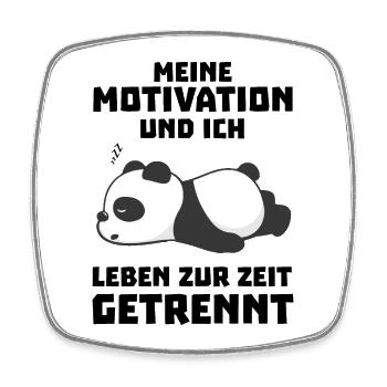 Meine Motivation und ich leben zur Zeit getrennt - Viereckiger Kühlschrankmagnet - Weiß - Vorne