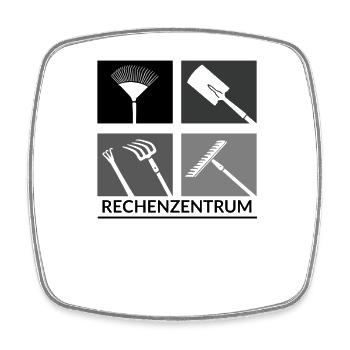 Gärtner Landwirt Landschaftgärtner RECHENZENTRUM - Viereckiger Kühlschrankmagnet - Weiß - Vorne