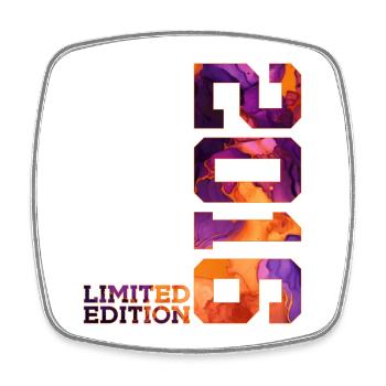 ÉDITION LIMITÉE 2016 10 ANS 10E ANNIVERSAIRE - Magnet carré - blanc - Devant