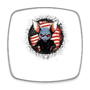 Cryptozoologists Chupacabra Creatures USA - Square fridge magnet - white - Front