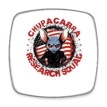 Cryptozoologists Chupacabra Creatures Funny - Square fridge magnet - white - Front