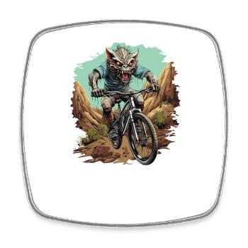 VTT VTT Vélo BMX El-Chupacabra - Magnet carré - blanc - Devant