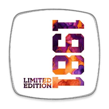45E ANNIVERSAIRE 45 ANS ÉDITION LIMITÉE 1981 - Magnet carré - blanc - Devant