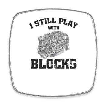 Mechatronics Engineer Car Mechanic Funny Sayings - Square fridge magnet - white - Front