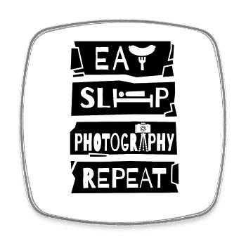 Appareil photo Photo-REPEAT Nature Photographer - Magnet carré - blanc - Devant
