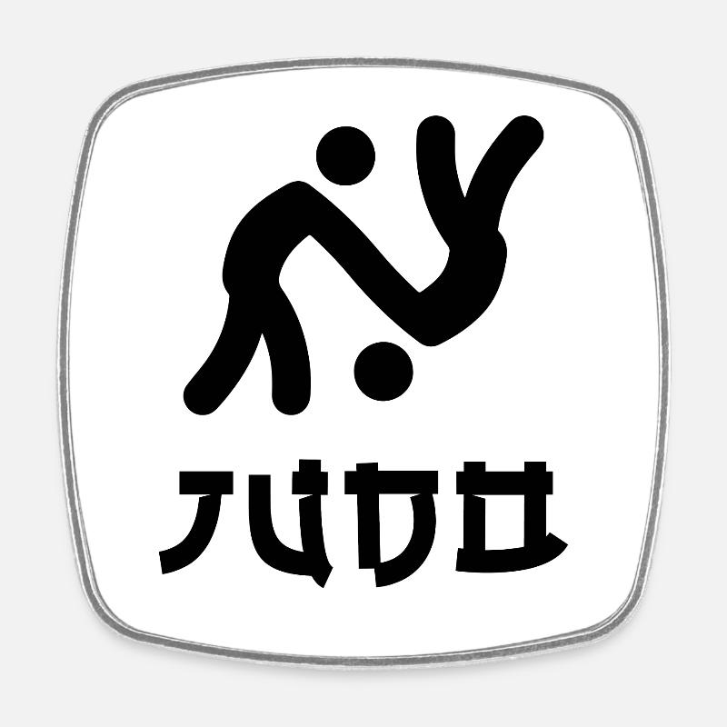 Judo - Viereckiger Kühlschrankmagnet - Weiß