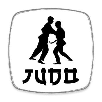 Judo - Square fridge magnet - white - Front