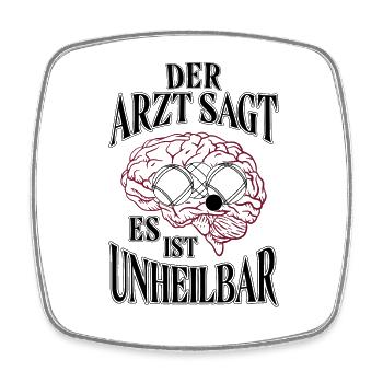 Boules-Spieler Boulespiel Boccia Petanque Kugeln - Viereckiger Kühlschrankmagnet - Weiß - Vorne