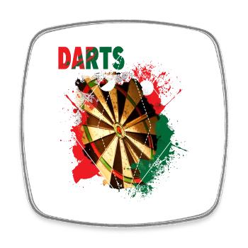 Darts Dartboard Dart Dart King 180 Bullseye - Square fridge magnet - white - Front