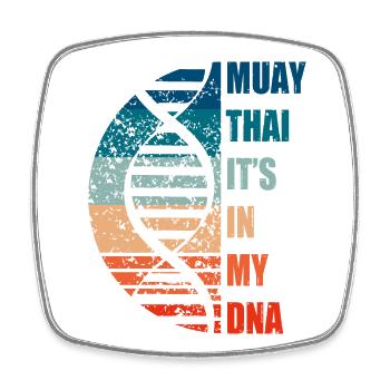 Muay Thai c’est dans mon ADN - Magnet carré - blanc - Devant
