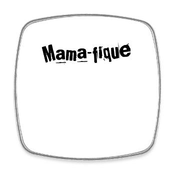 Mamafique Élégance Maternelle - Magnet carré - blanc - Devant