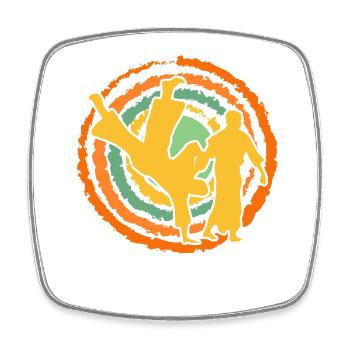 Aikido - Viereckiger Kühlschrankmagnet - Weiß - Vorne