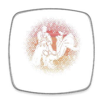 Aikido - Square fridge magnet - white - Front