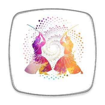 Aikido - Square fridge magnet - white - Front
