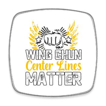 Die Mittellinien des Wing Chun sind wichtig - Viereckiger Kühlschrankmagnet - Weiß - Vorne