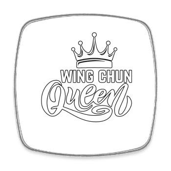 Wing Chun Königin - Viereckiger Kühlschrankmagnet - Weiß - Vorne