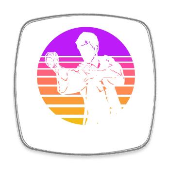 Wing Chun - Viereckiger Kühlschrankmagnet - Weiß - Vorne