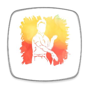 Wing Chun - Viereckiger Kühlschrankmagnet - Weiß - Vorne