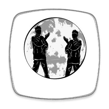 Wing Chun Kung Fu - Viereckiger Kühlschrankmagnet - Weiß - Vorne