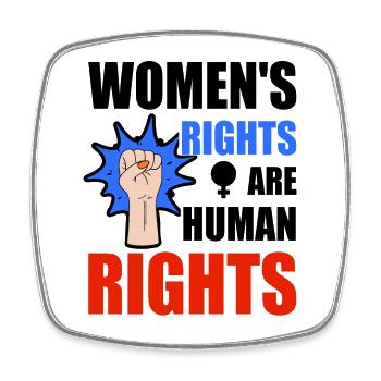Women's rights are human rights - Square fridge magnet - white - Front
