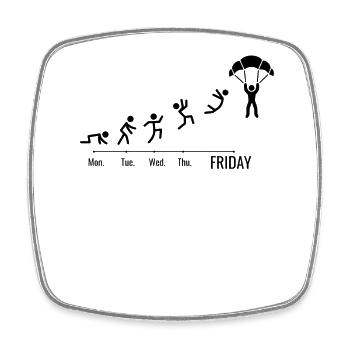 Fallschirmspringen SKYDIVING SKYDIVER - Square fridge magnet - white - Front