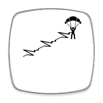 Fallschirmspringen SKYDIVING SKYDIVER - Square fridge magnet - white - Front