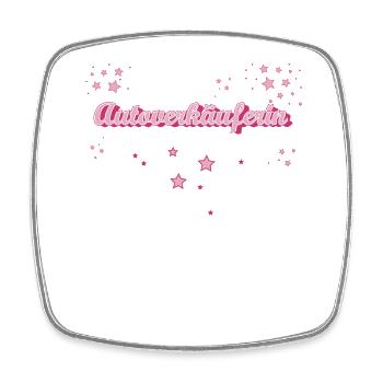 Autohändler Abschluss-Geschenk Autoverkäuferin - Viereckiger Kühlschrankmagnet - Weiß - Vorne