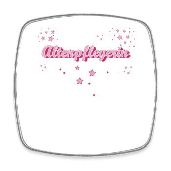 Altenpfleger Abschluss-Geschenk Altenpflegerin - Viereckiger Kühlschrankmagnet - Weiß - Vorne