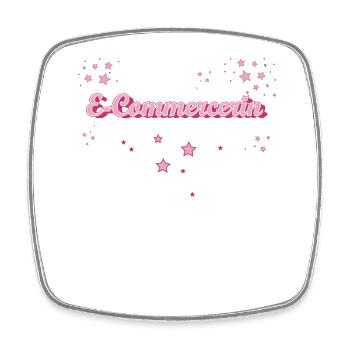 Online-Händler Abschluss-Geschenk E-Commercerin - Viereckiger Kühlschrankmagnet - Weiß - Vorne