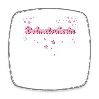 Übersetzer Abschluss-Geschenk Dolmetscherin - Viereckiger Kühlschrankmagnet - Weiß - Vorne