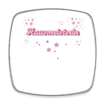 Hauswirt Abschluss-Geschenk Hausmeisterin - Viereckiger Kühlschrankmagnet - Weiß - Vorne