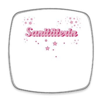 Rettungsdienst Abschluss-Geschenk Sanitäterin - Viereckiger Kühlschrankmagnet - Weiß - Vorne